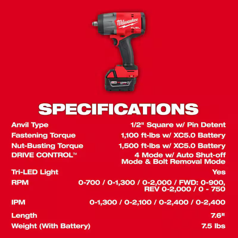 18V Lithium-Ion Brushless Cordless 1/2 in. Impact Wrench with Friction Ring Kit R28657