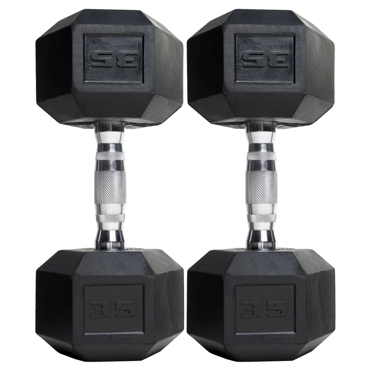 10lb Coated Rubber Hex Dumbbell Pair Z2525