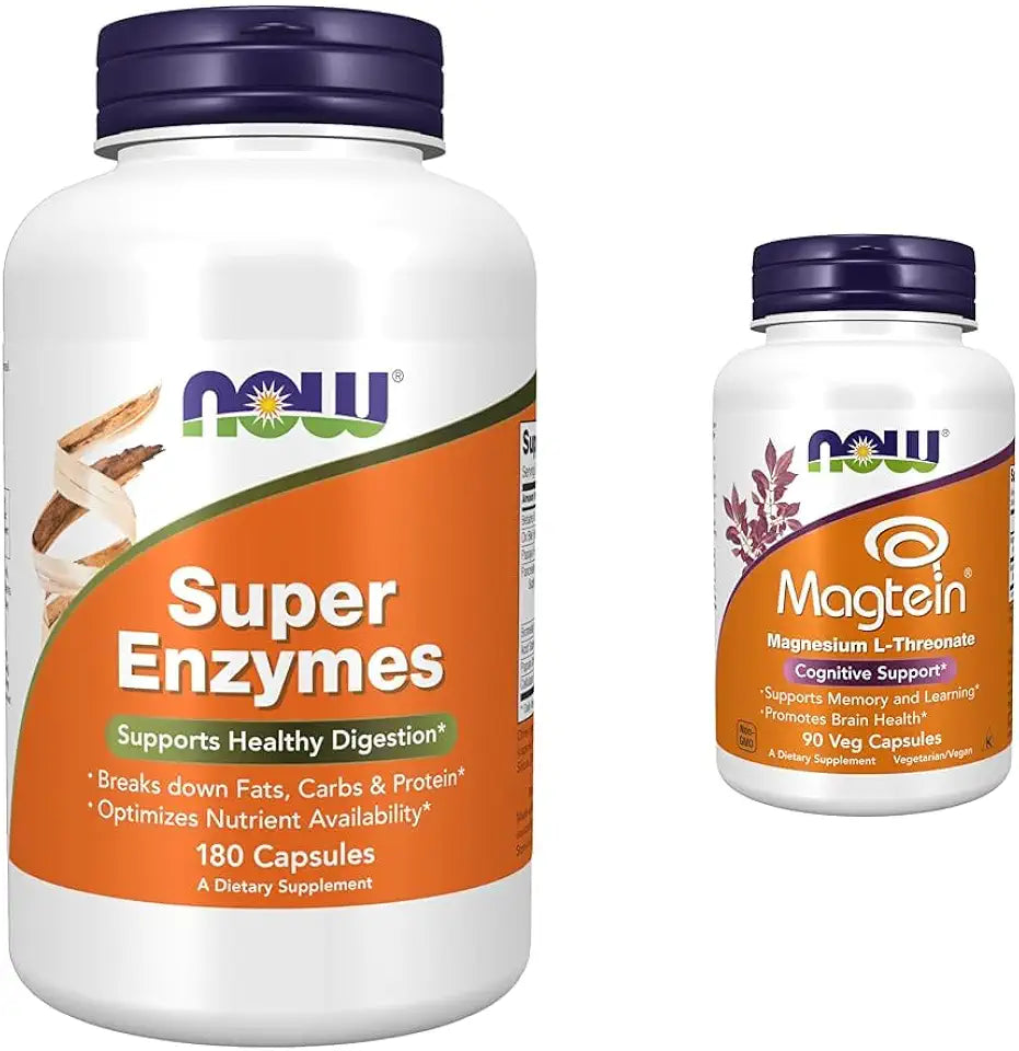180 Capsules Super Enzymes and 90 Veg Capsules Magnesium P15846