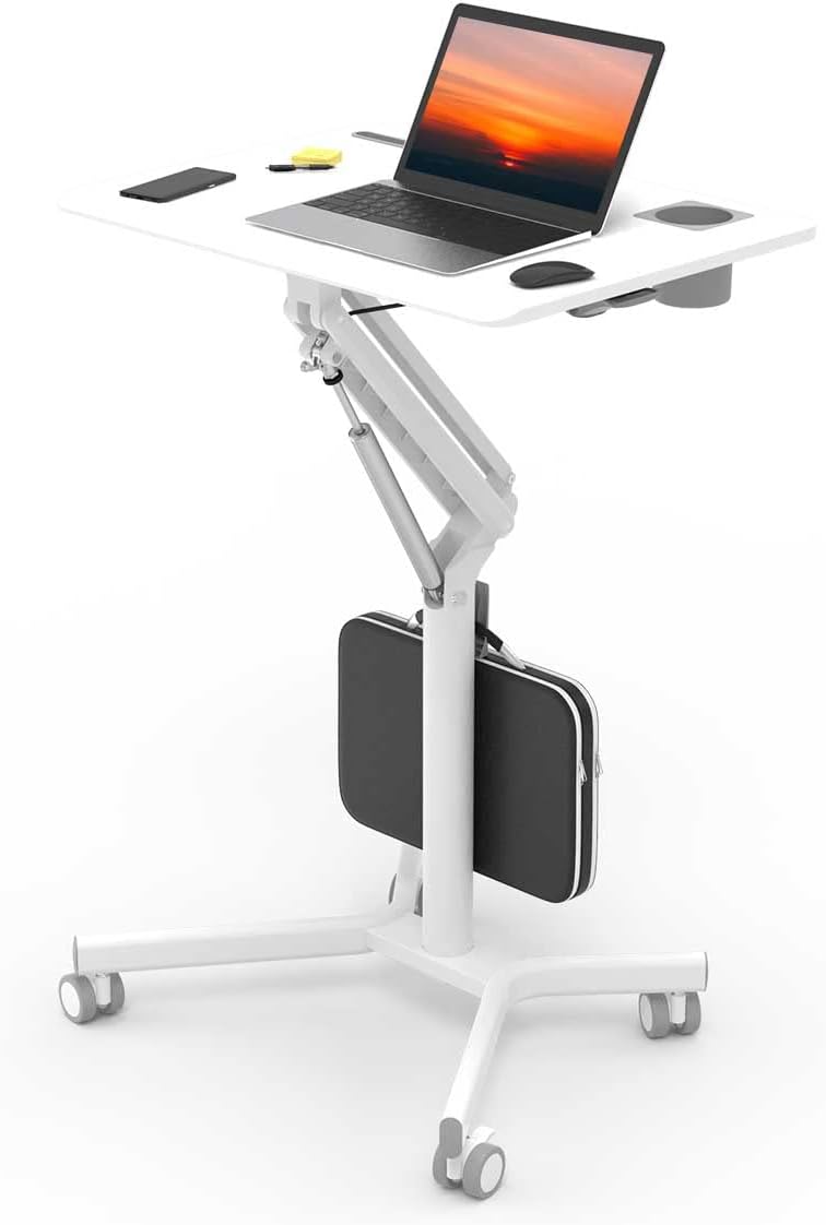 Portable Height Adjustable Laptop Desk with Wheels I950