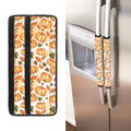 Thanksgiving Pumpkin Fallen Leaves Refrigerator Handle Cover 4 Pcs C3871