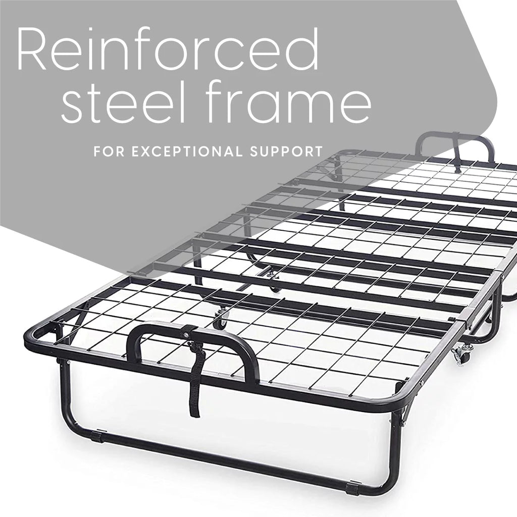 Cot Size Folding Bed with Memory Foam Mattress I9744