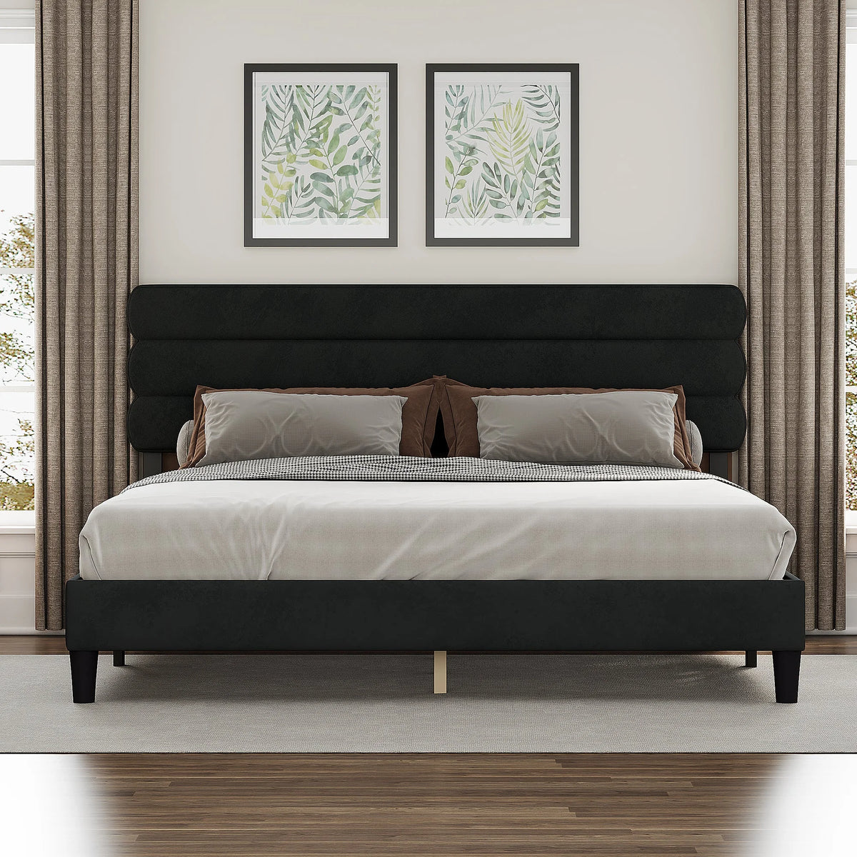 King Size Dark Gray Bed Frame H6388