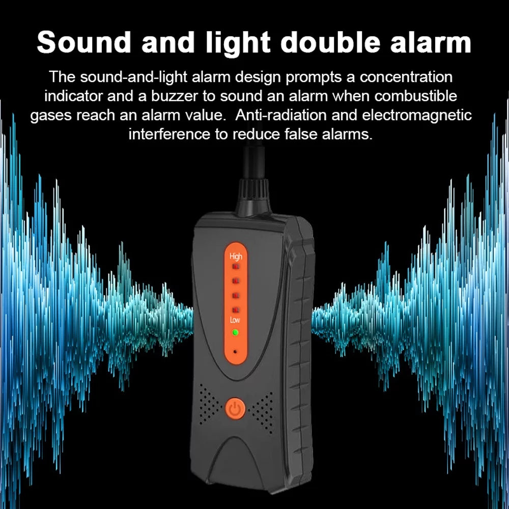 Handheld Combustible Gases Leak Detector Portable PPM Meter with Sound Alarm Y977