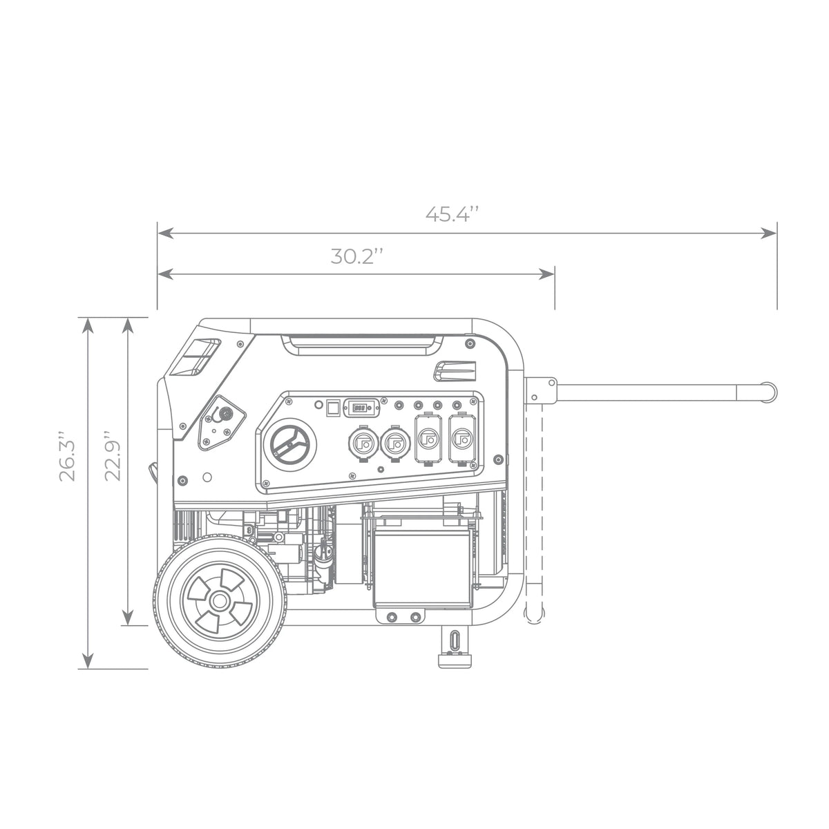 4550/3650 Watt Dual Fuel Portable Generator with Wheel Kit N149