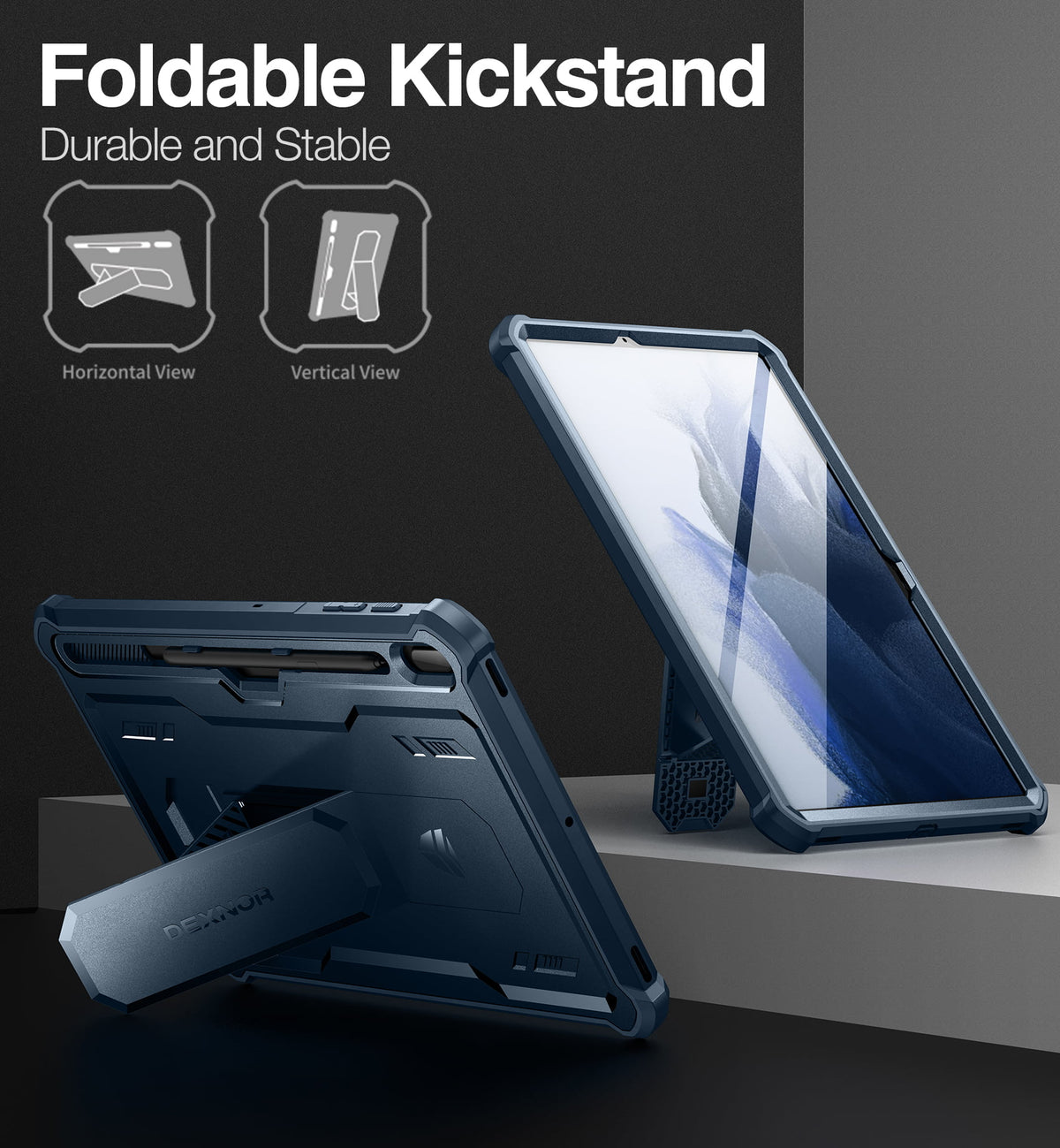 Samsung Galaxy Tab S7 FE 12.4 Inch Case with Screen Protector Kickstand Pen Holder N130