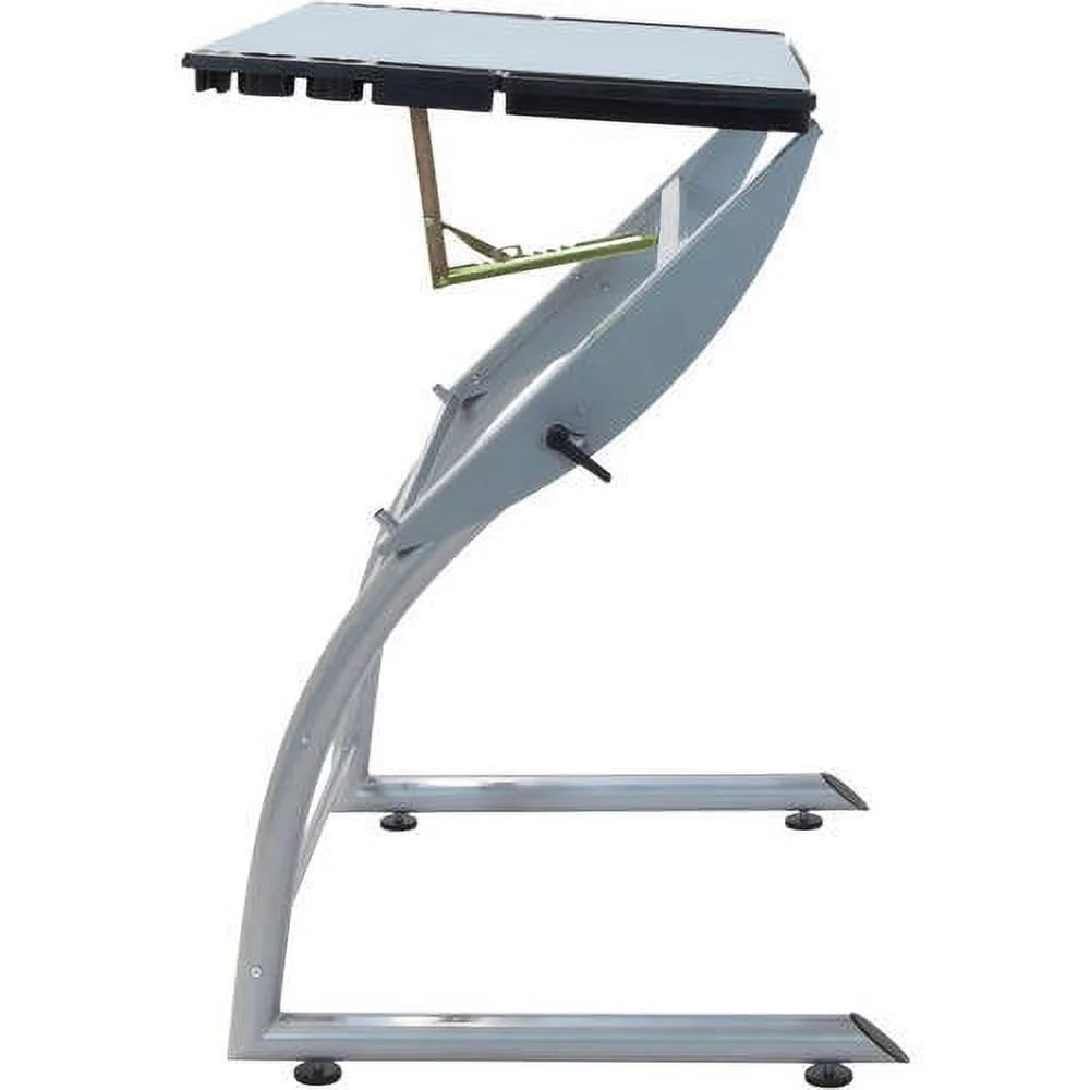Adjustable Glass Top Crafting Table W7317