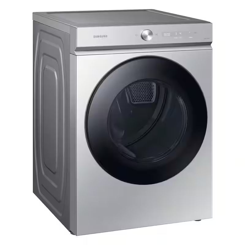 7.6 cu. ft. Vented Smart Electric Dryer in Silver Steel Q6856
