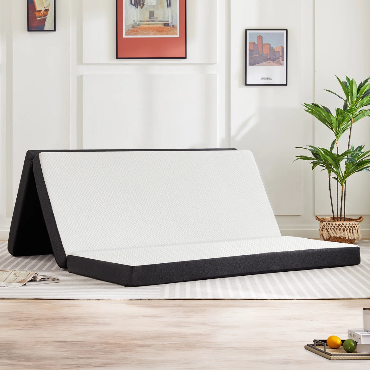 4 inches Tri-Fold Memory Foam Mattress Topper S38848