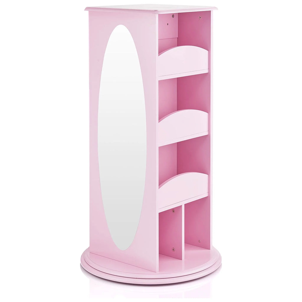 Pink Rotating Dress-Up Storage Armoire with 2 Mirrors B56705