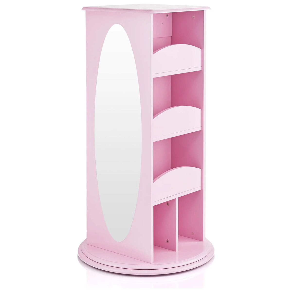 Pink Rotating Dress-Up Storage Armoire with 2 Mirrors B56705