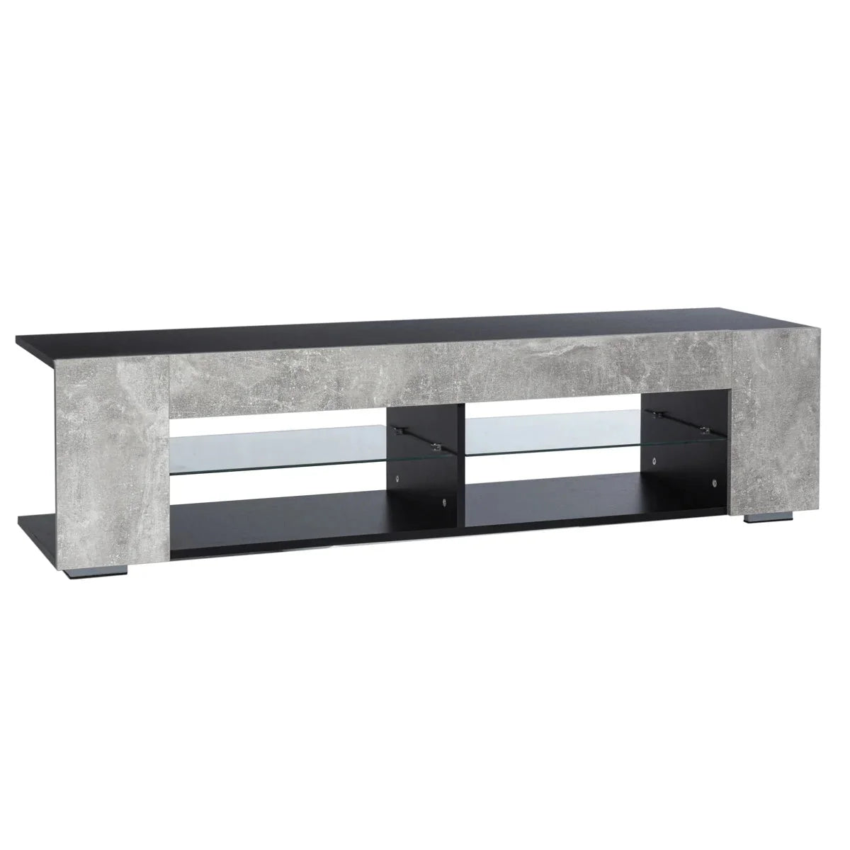 High Gloss 4-Shelf TV Stand with Bookshelves G54328