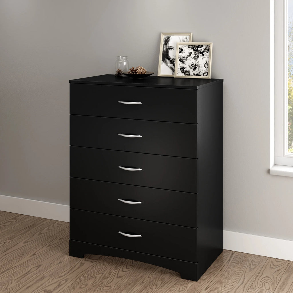 5 Drawer Dresser Pure Black C72777