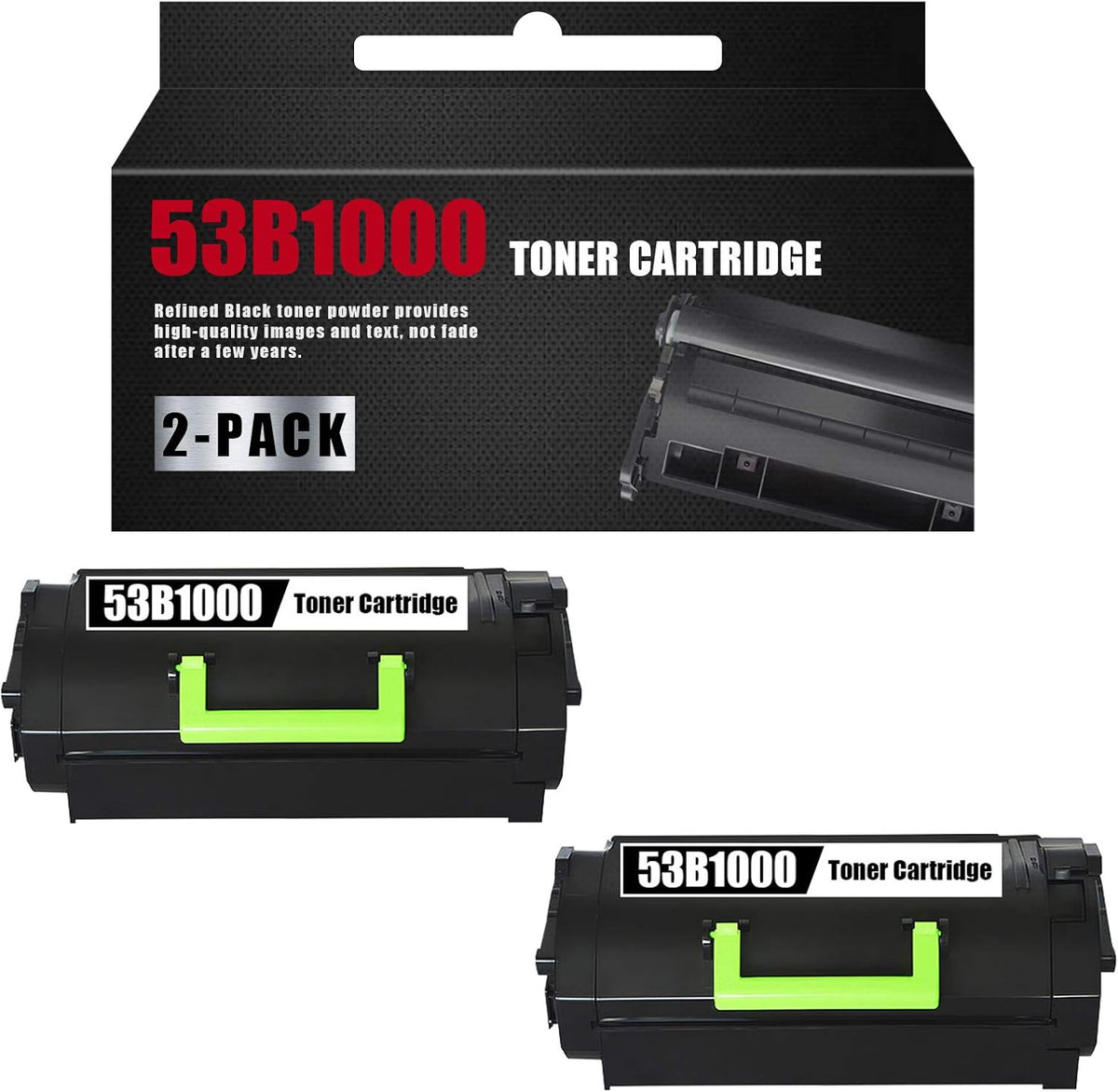 2 Pack Remanufactured Black Toner Cartridge S96839