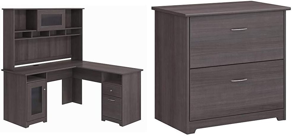 L Shaped Desk with Hutch S8070