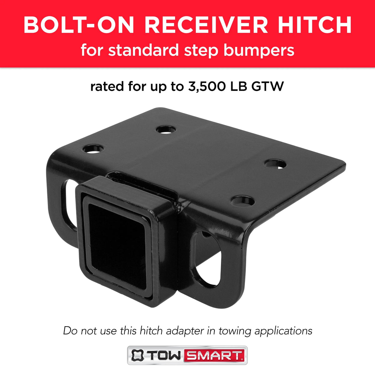 Class II Step Bumper Receiver Hitch 2 Receiver Opening, Black K246