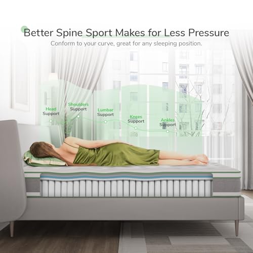King Size 14 Inch Gel Memory Foam Hybrid Mattress T2610