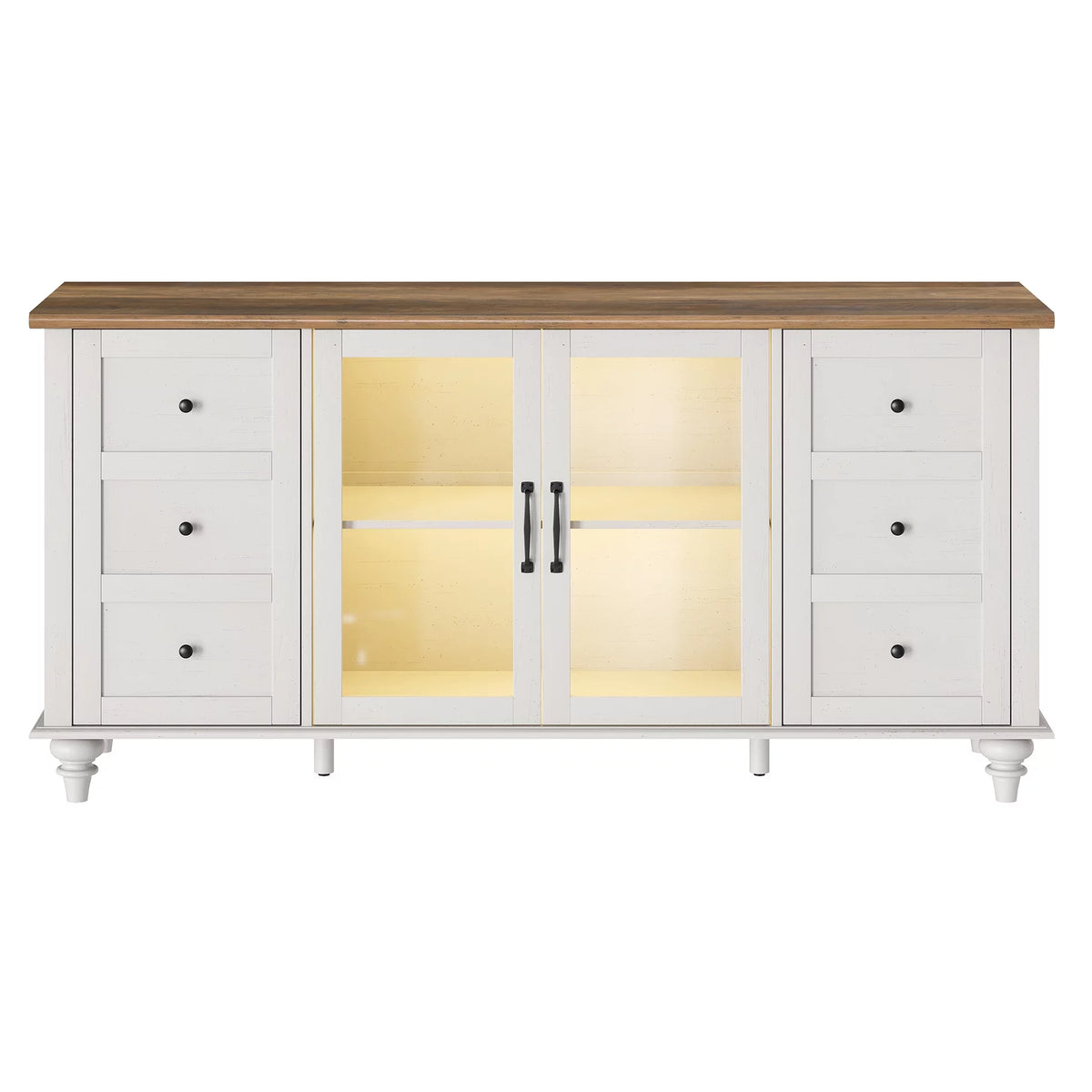 White Glass and Wood TV Stand for 85-110 inch TV D1920