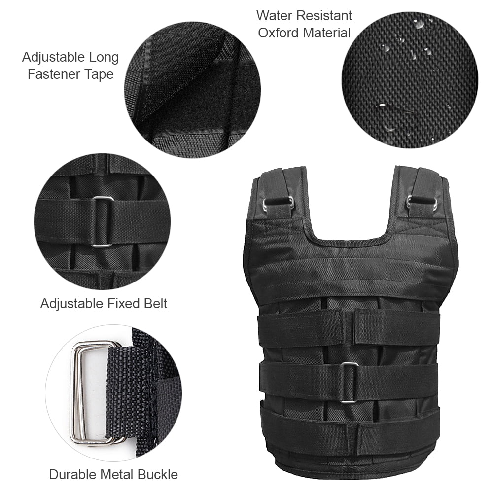 Adjustable Weighted Vest Oxford Strength Training 110lb Max M7469