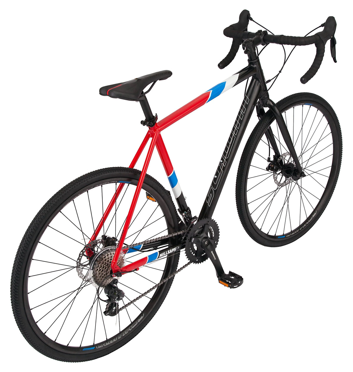 700c 14 Speed Black Red Cyclocross Road Bike E56155