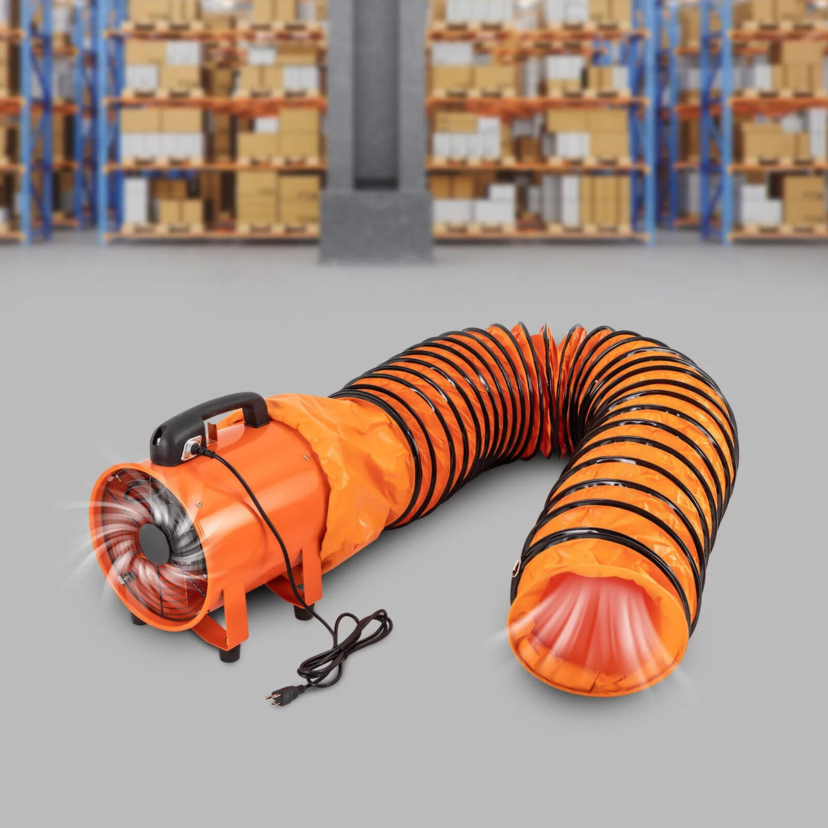 10 Inch Portable Ventilation Fan with 16 ft Duct Hose E15198