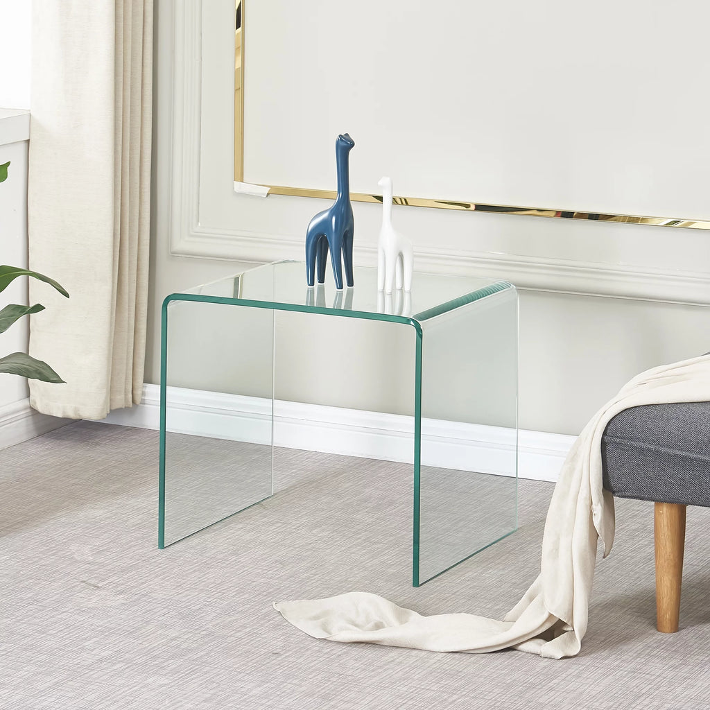 Clear Glass Side & End Table V3033