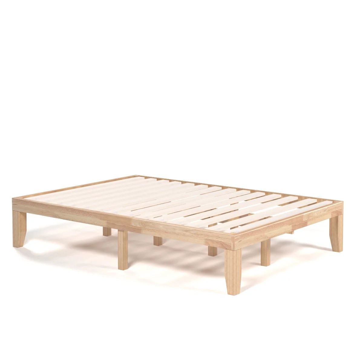 Full Size Wooden Bed Frame with Wood Slats X14308
