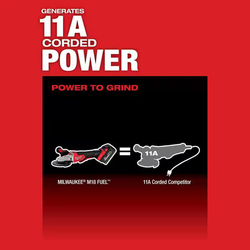 18-Volt Lithium-Ion Brushless Cordless 5 in. Flathead Braking Grinder U266091