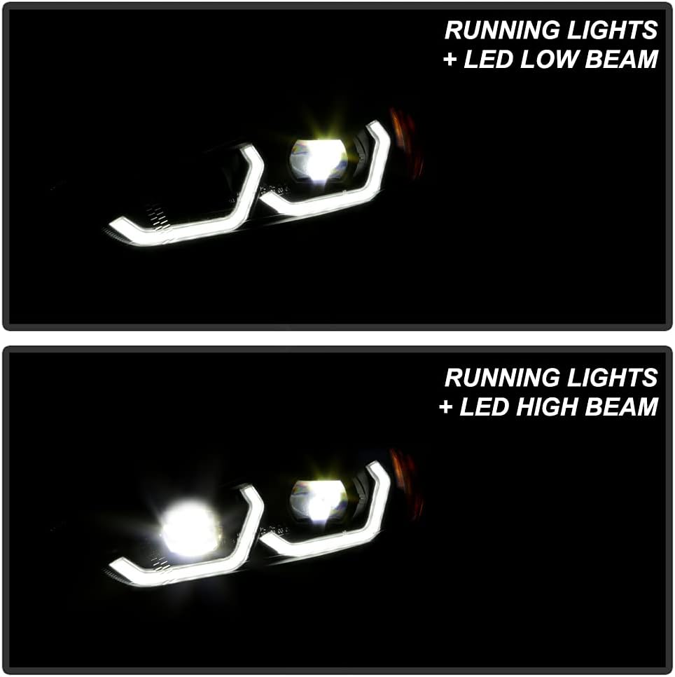 2015-2018 Ford Focus Black LED Projector Headlights W2707
