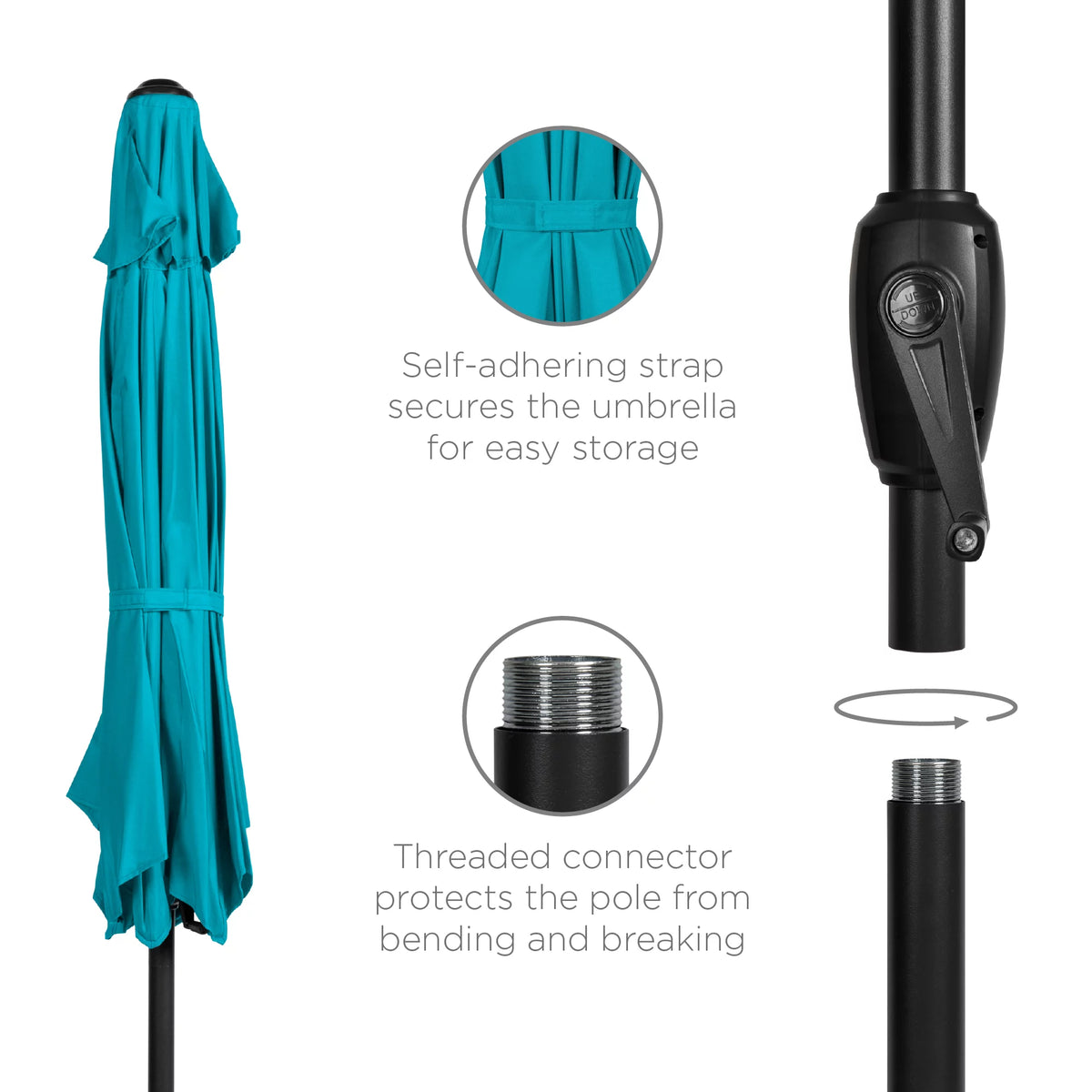 7.5ft Heavy-Duty Outdoor Patio Umbrella J311791