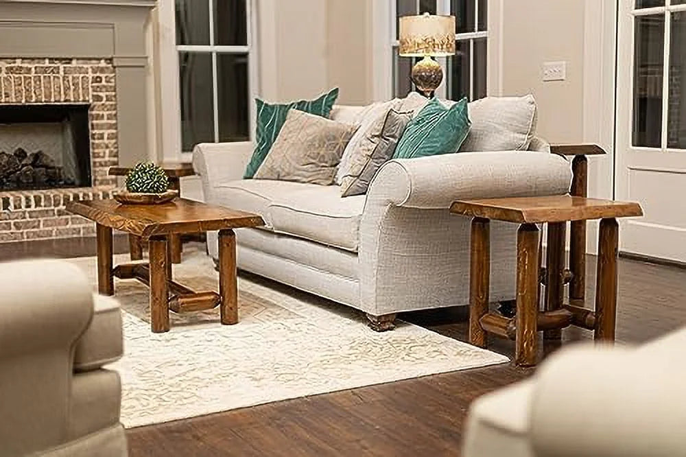 Live Edge Wood End Table A28892