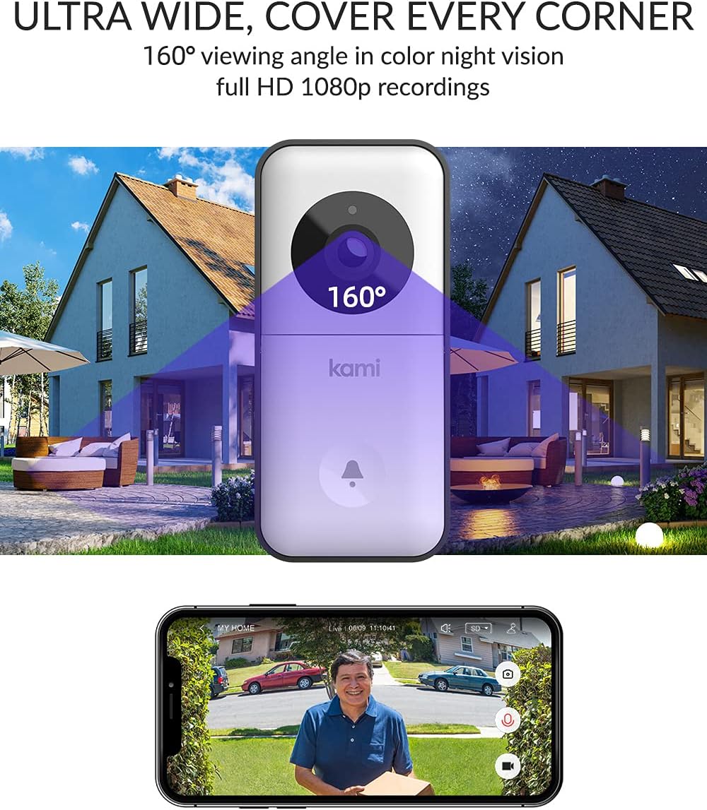 Smart Wi-Fi Video Doorbell Camera with Motion Detector D982