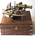 Nautical Marine Working Model Ship Sextant Wooden Box H8906