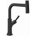 Single-Handle Pull-Out Sprayer Kitchen Faucet in Matte Black V873