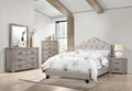 Beige Polyfiber 4pc Bedroom Set L660