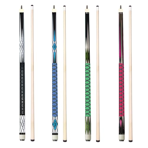 Pool Cues Set of 4 and Set of 2 with 13mm Cue Tip 58" H590899