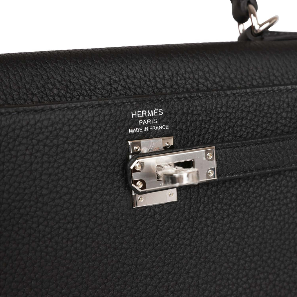 Black Togo Leather Bag C3159