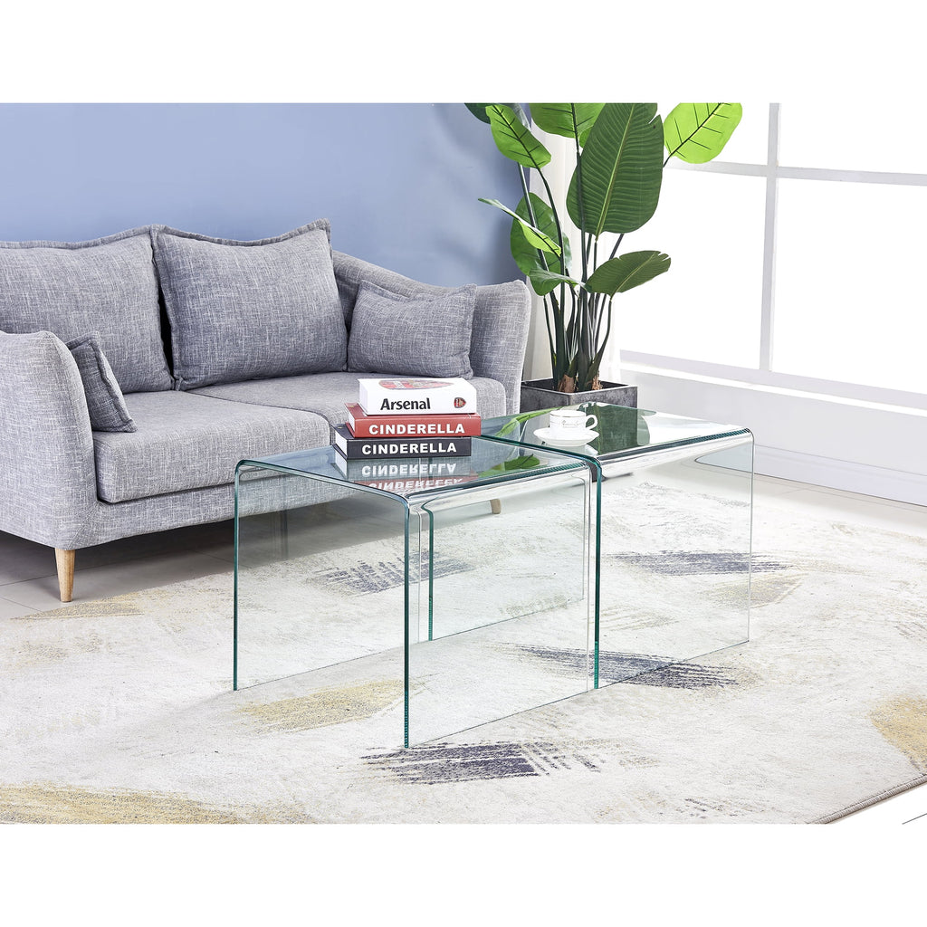 Clear Glass Side & End Table V3033