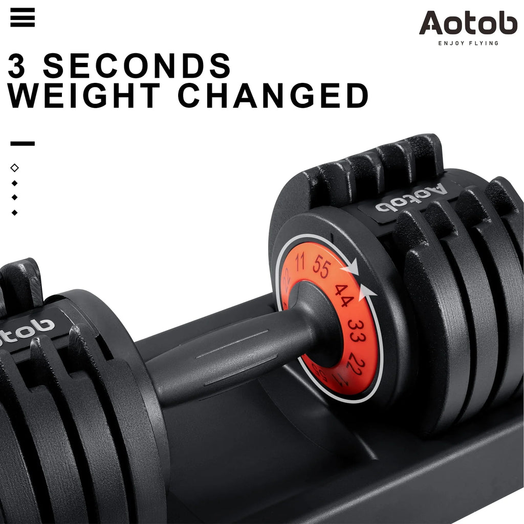 55 lbs Adjustable Dumbbell Set with Anti-Slip Handle X429