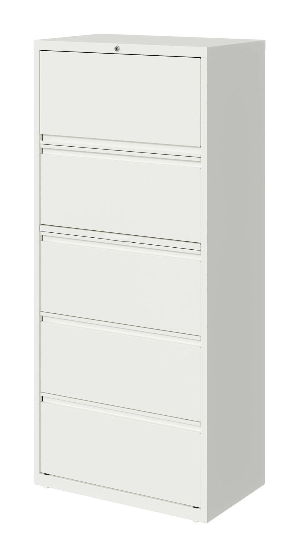 30 Inch Wide 5 Drawer Metal Lateral File Cabinet White V885146