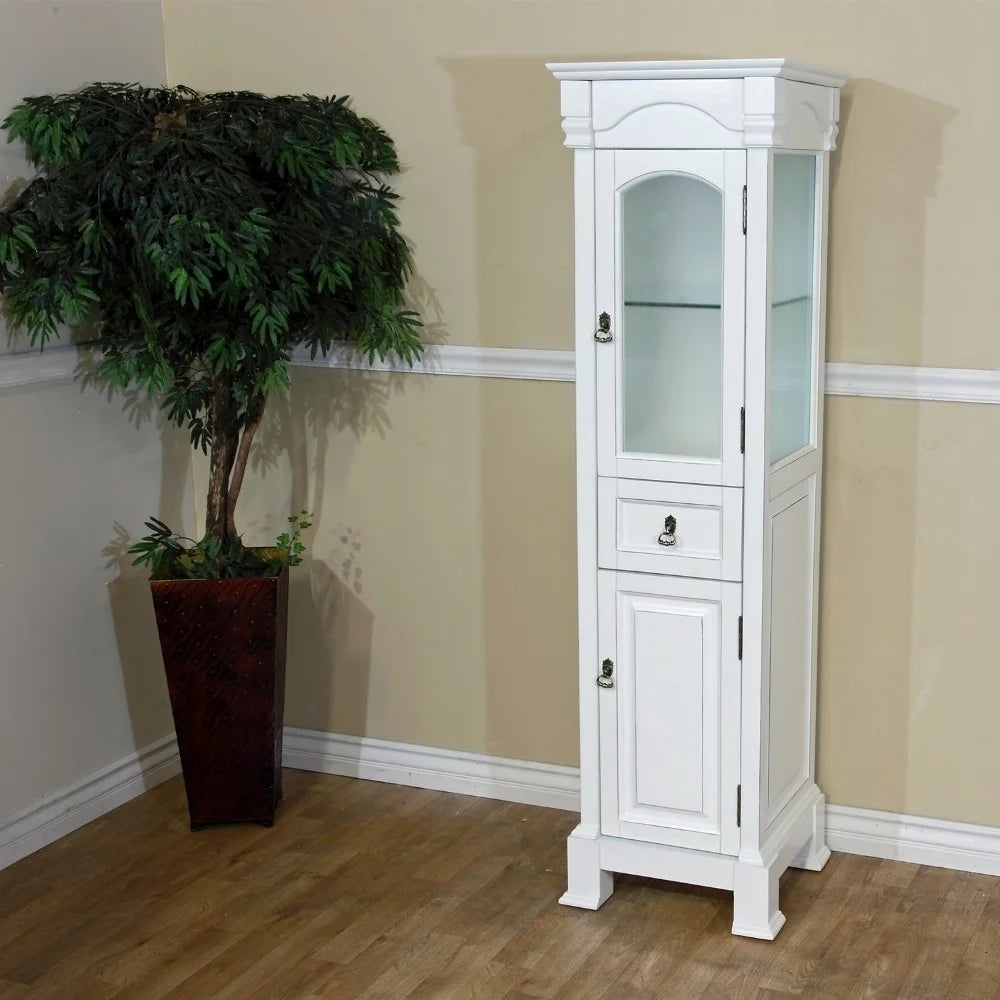 White Wood Linen Cabinet B611