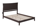 Queen Low Profile Wood Platform Bed Frame with Panel Headboard F6841