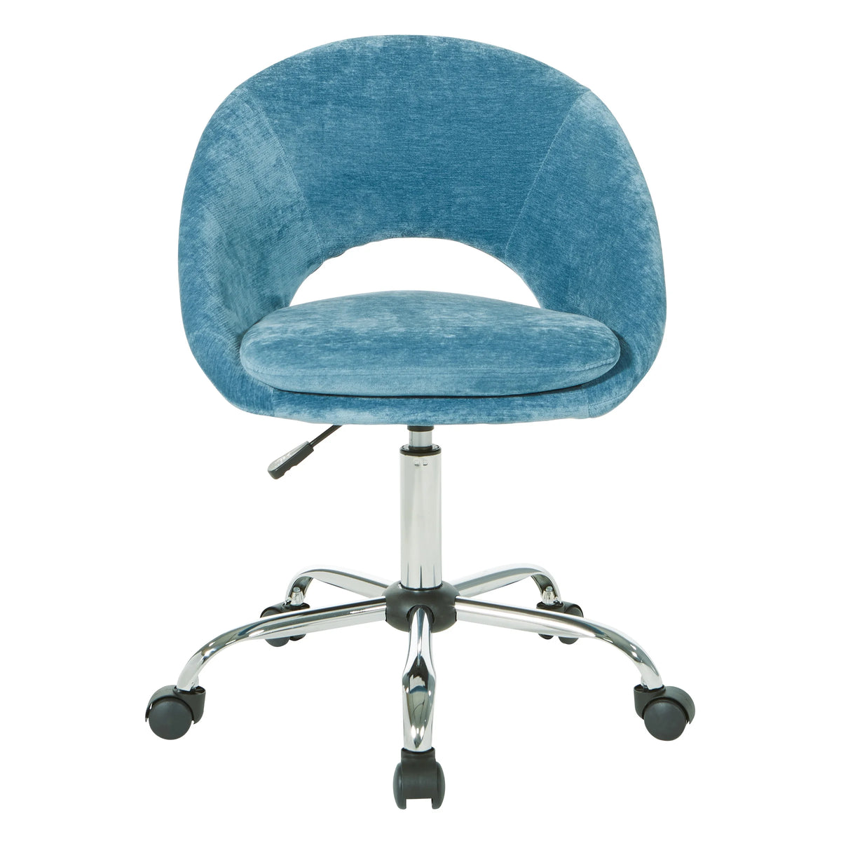 Blue Velvet Adjustable Office Chair O9881