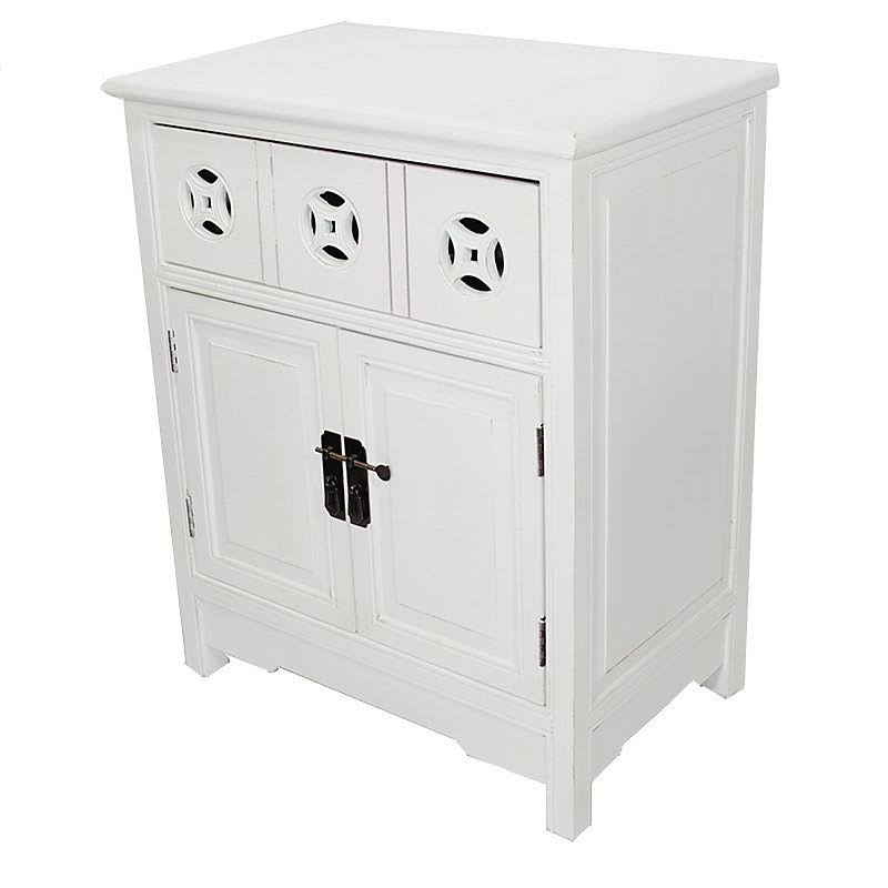 White 1 Drawer 2 Doors Accent Cabinet K1930