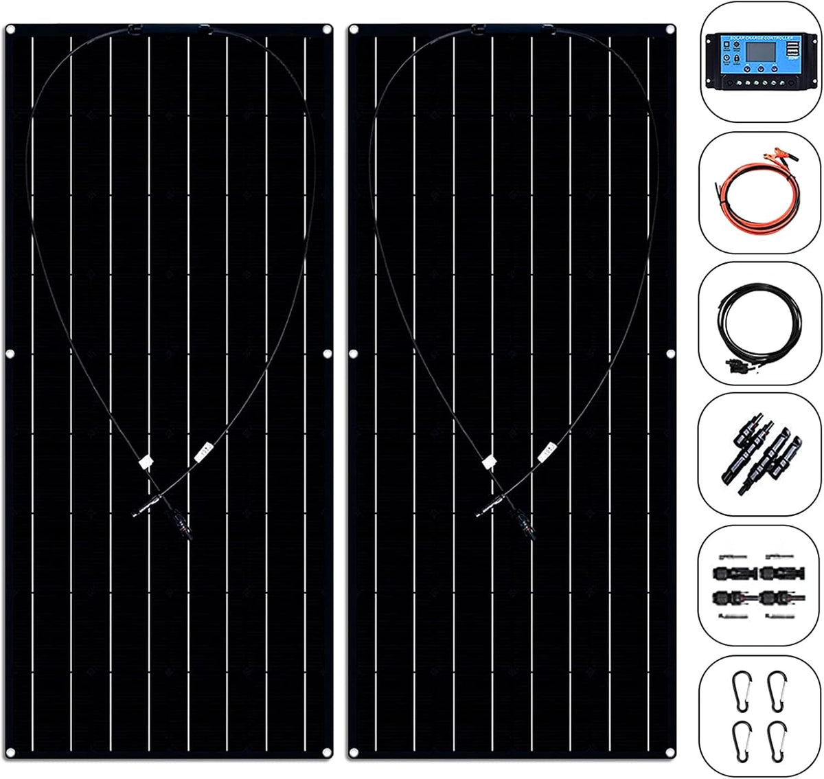 600W Solar Panels 2X300 Watt ETFE High-Efficiency Solar Modules E6096