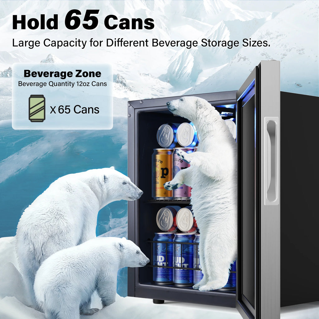 62-65 Can Glass Door Beverage Refrigerator G948