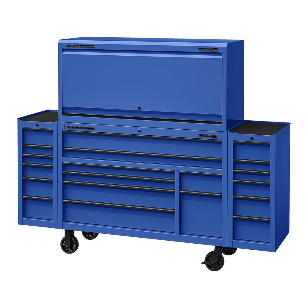 56 in. x 22 in. Blue Work Center Hutch Q498