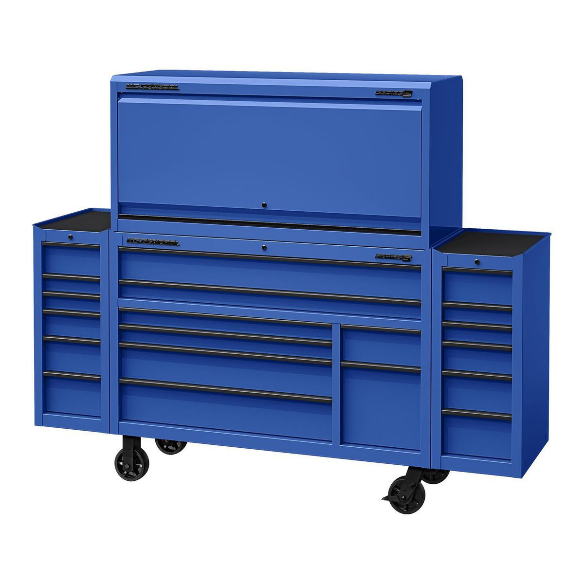 56 in. x 22 in. Blue Work Center Hutch Q498