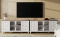 White Glass and Wood TV Stand for 85-110 inch TV D1920