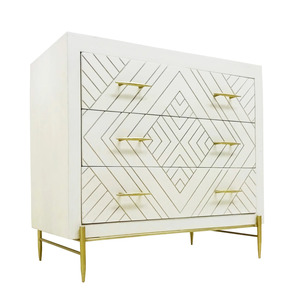 Solid Wood Three Drawer Dresser Z32658